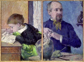Porträt von Jean Paul Aube (1837-1916) und seinem Sohn